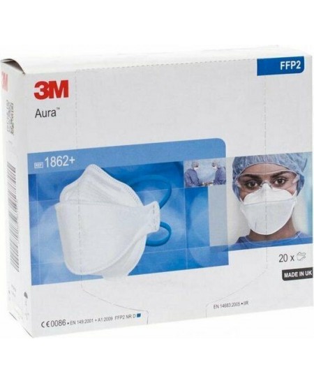 Sejas maska (respirators) 3M AURA, FFP2, IIR, bez vārsta, 1 gab.