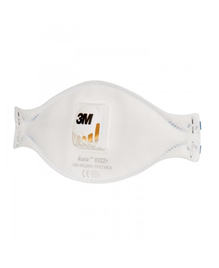 Sejas maska (respirators) 3M AURA, FFP2, 9322+, ar vārstu, 1 gab.