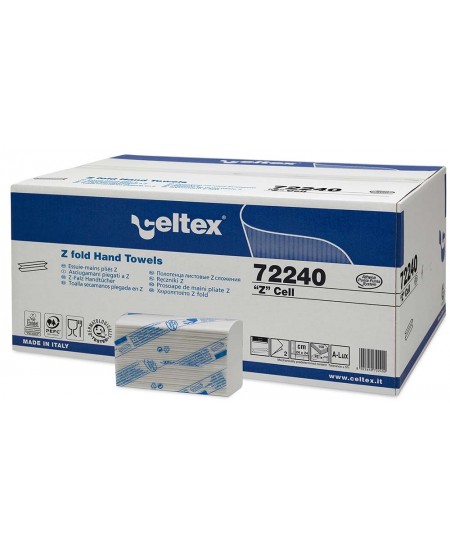 Papīra dvieļi loksnēs CELTEX Z Cell, 72240, Z locījums, 150 serv., 1 iepak.