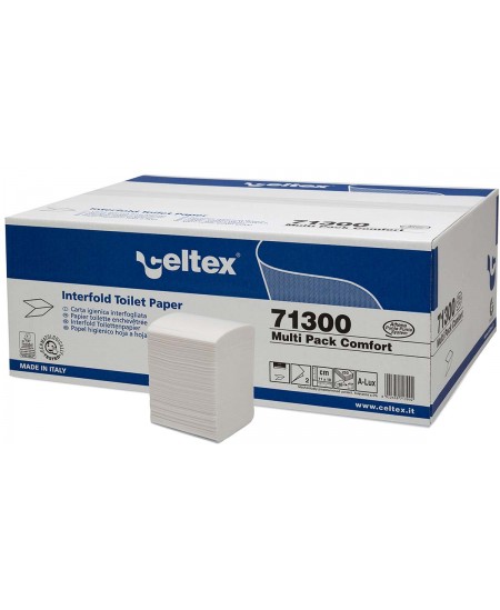 Tualetes papīrs loksnēs CELTEX Multi Pack Comfort, 71300, 250 serv., 1 iepak.