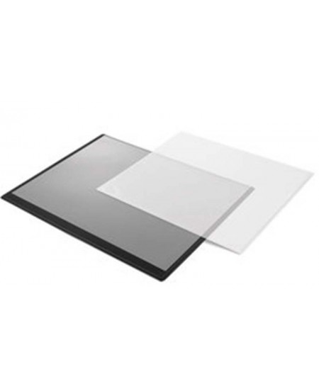 Rakstāmgalda paliktnis FORPUS ar caurspīdīgu atloku, 500×630 mm, melns