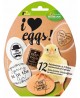 Uzlīmes, kas saraujas HEITMANN I love eggs, 12 gab.