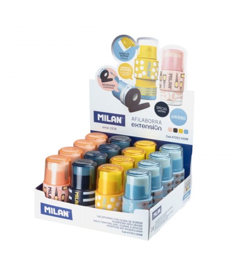 Dzēšgumija ar aizsargvāciņu un asināmo MILAN EXTENSION Swims