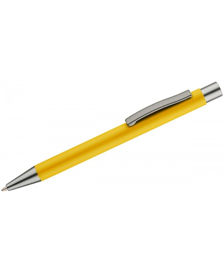 Automātiskā lodīšu pildspalva GOMA, 0,7 mm, dzeltens korpuss, zila