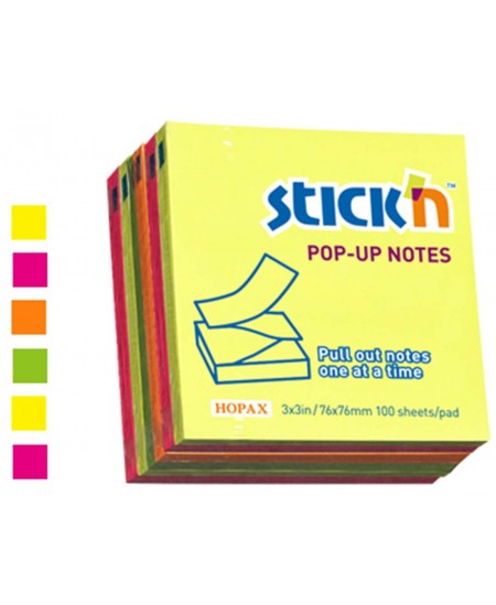 Līmlapiņu kubs STICK´N Z, 76x76 mm, 600 lapas, dažādas krāsas