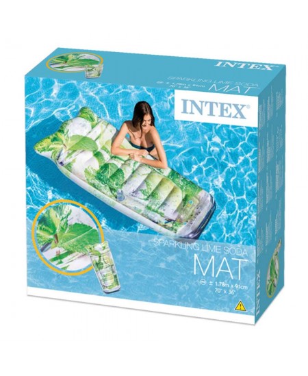 Piepūšams plosts INTEX Kokteilis ar burbuļiem, 178 × 91 cm