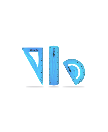 Lineālu komplekts COLORINO, 3 daļas