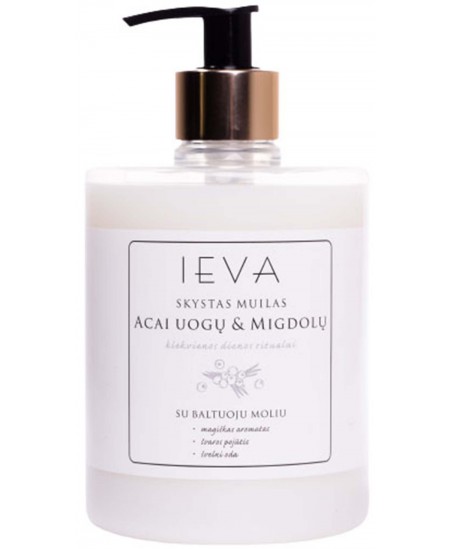 Šķidrās ziepes IEVA, ar acai ogu un mandeļu aromātu, 500 ml