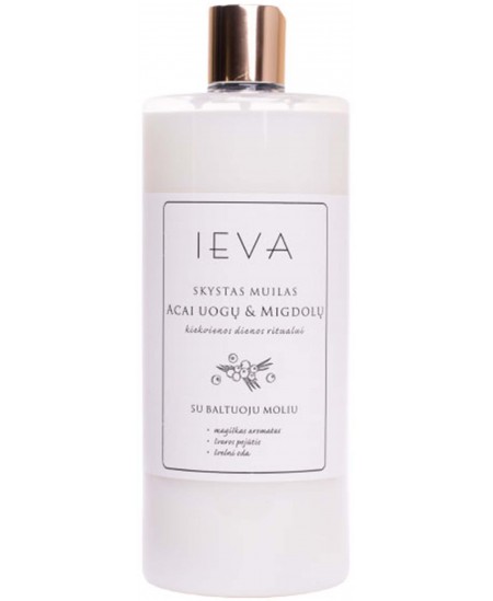 Šķidrās ziepes IEVA, ar acai ogu un mandeļu aromātu, 1000 ml