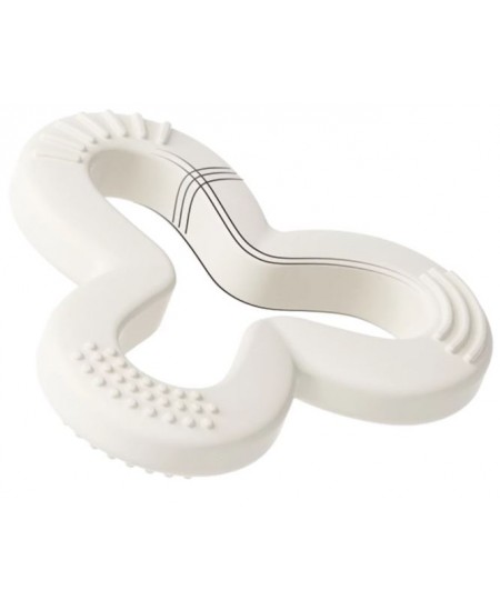 Silikona graužamie knupīši HE OR SHE Shamrock, rozā un balts, 2 gab.