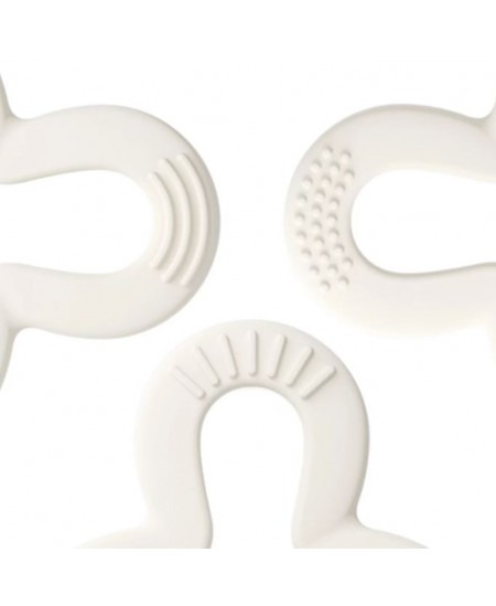 Silikona graužamie knupīši HE OR SHE Shamrock, rozā un balts, 2 gab.