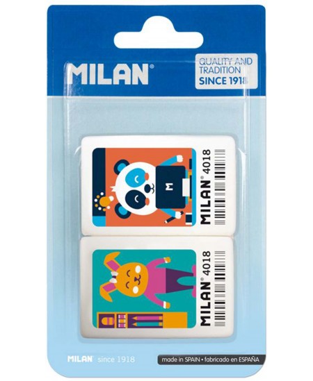 Dzēšgumijas ar zīmējumiem MILAN, 2 gab.