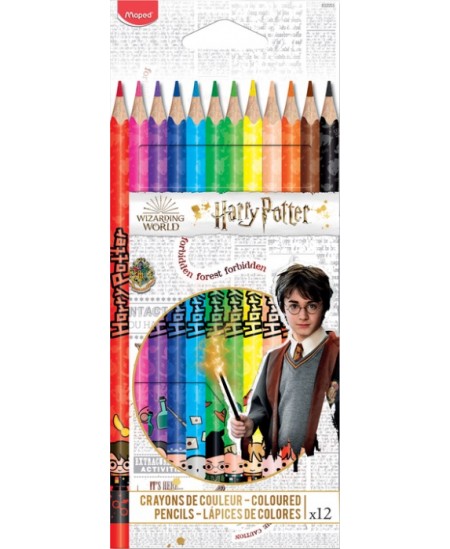 Krāsaini zīmuļi MAPED Harry Potter, 12 krāsas