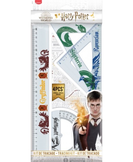 Lineālu komplekts MAPED Harry Potter, 4 gab.