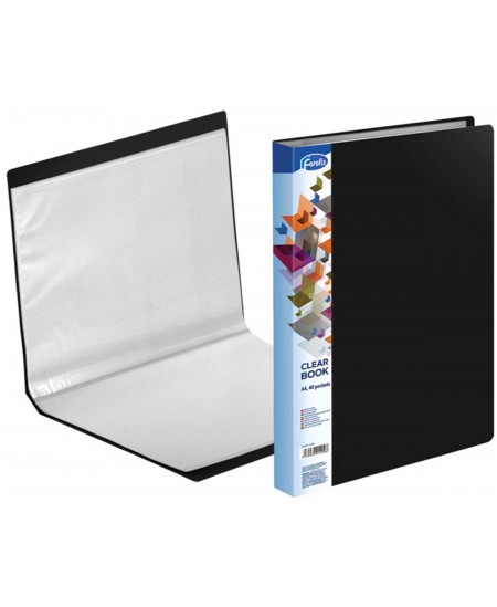 Mape ar 40 kabatiņām FOROFIS, melna