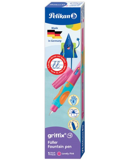 Pildspalva PELIKAN Griffix-4, labročiem, Lovely Pink
