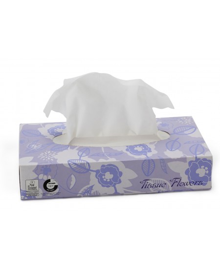 Kosmētiskās sejas salvetes CELTEX Tissue Flowers, 100 gab.