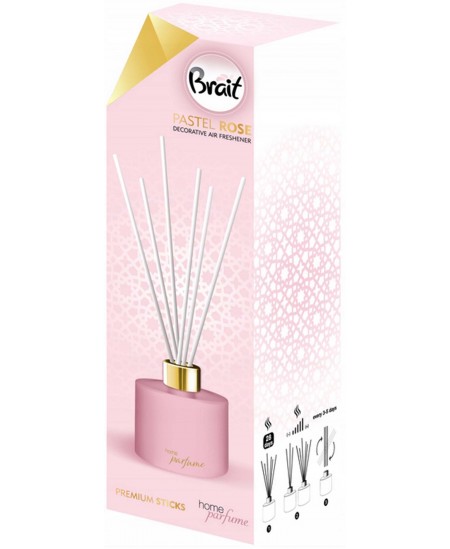 Mājas aromāts ar kociņiem BRAIT Rose Pastel, 100 ml
