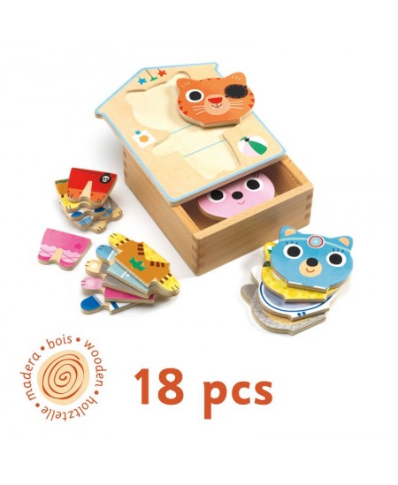 Koka puzle DJECO Kaķēni