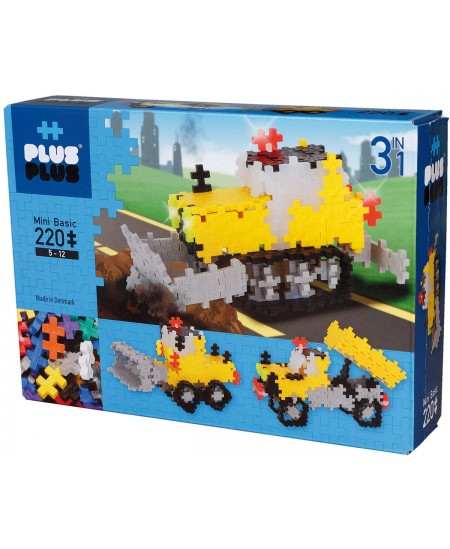 Konstruktors PLUS PLUS Mini Ceļa darbi, bāzes krāsas, 220 gab.