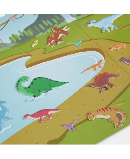 Atkārtoti lietojamu uzlīmju komplekts MELISSA &amp; DOUG Dinozauri