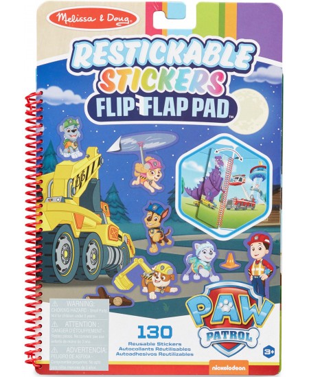 Atkārtoti lietojama uzlīmju grāmata MELISSA & DOUG Paw Patrol Glābēji