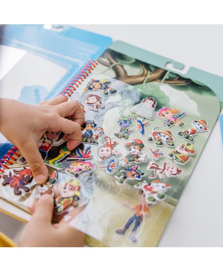 Atkārtoti lietojamo mīksto uzlīmju grāmata MELISSA & DOUG Paw Patrol Džungļi