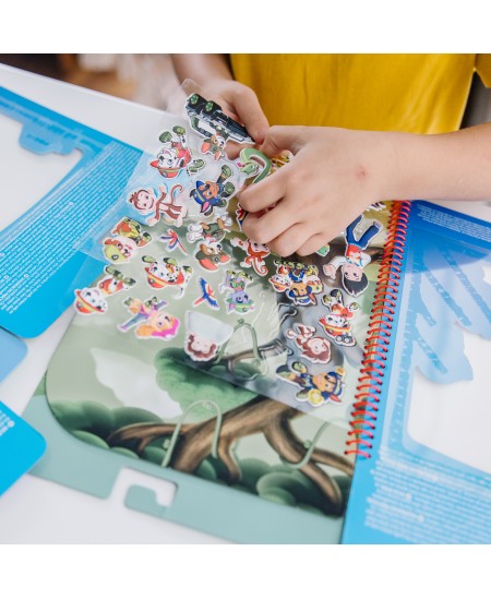 Atkārtoti lietojamo mīksto uzlīmju grāmata MELISSA & DOUG Paw Patrol Džungļi