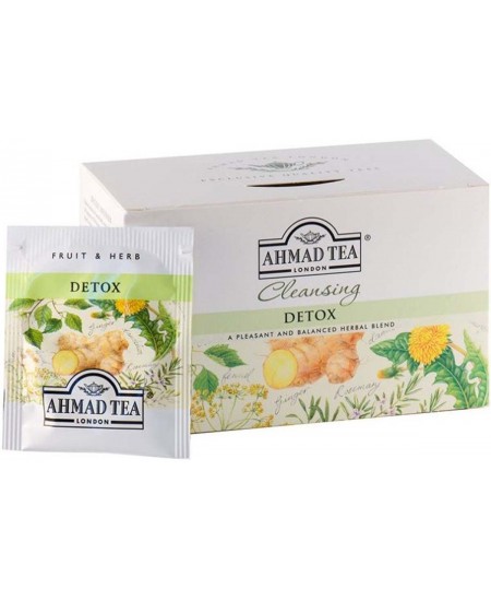 Zāļu tēja ar ingveru AHMAD Detox, 20 gab.