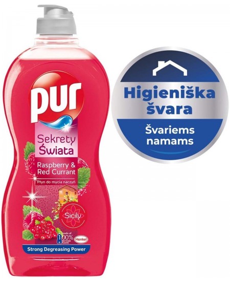 Trauku mazgāšanas līdzeklis PUR RASPBERRY, 450 ml