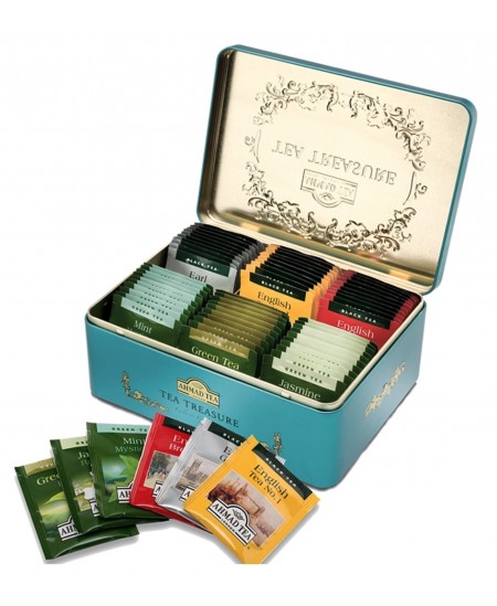 Melnās un zaļās tējas izlase AHMAD CHEST FOUR, 60 gab.