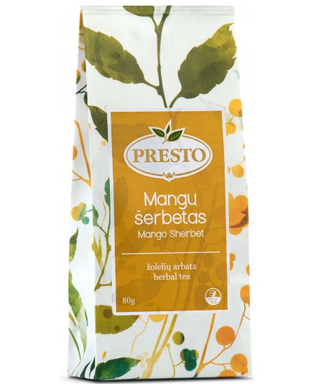 Zāļu beramā tēja PRESTO Mango šerberts, 80 g