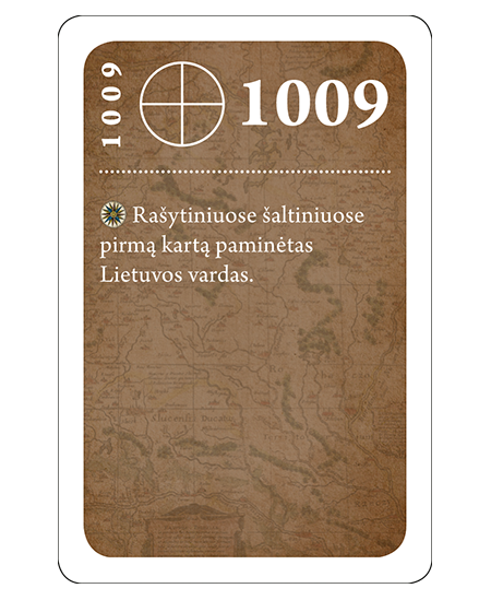 Galda spēle LIETUVAS VĒSTURE. DATUMI (10+)