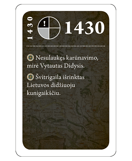 Galda spēle LIETUVAS VĒSTURE. DATUMI (10+)