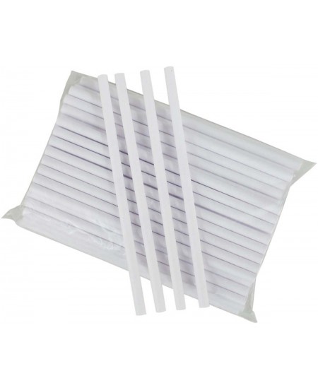 Papīra salmiņi, 6x197mm, balti, 100 gab.