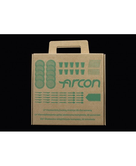 Vienreizlietojamo trauku komplekts 20 personām