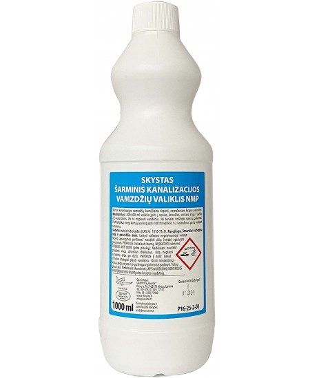 Kanalizācijas cauruļu tīrīšanas līdzeklis NMP, 1 l