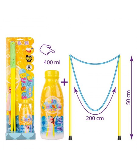 Burbuļu pūšanas komplekts ar milzu nūju TUBAN