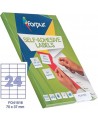 Etiķešu uzlīmes FOPI 70x37 mm, A4, 24 uzlīmes lapā, 100 lapas