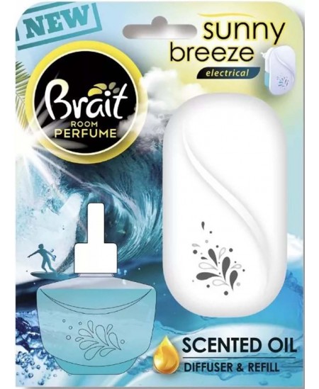 Elektriskais gaisa atsvaidzinātājs BRAIT ar uzpildi Sunny Breeze, 20 ml