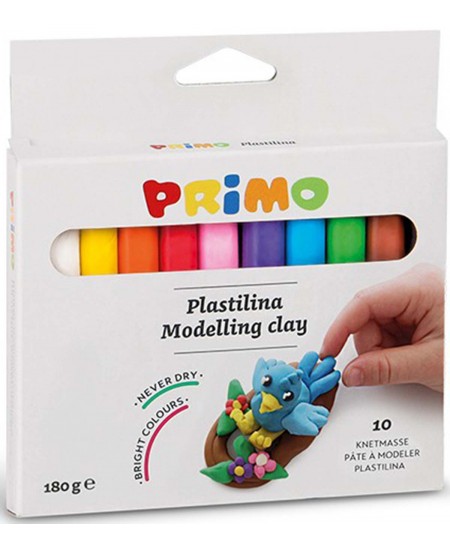 Plastilīns PRIMO, 10 krāsas