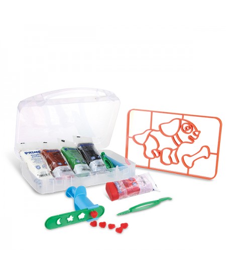 Plastilīna PRIMO Dog set, ar piederumiem, 5 krāsas