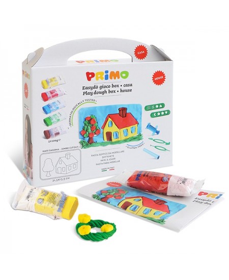 Plastilīns PRIMO House set, ar piederumiem, 5 krāsas