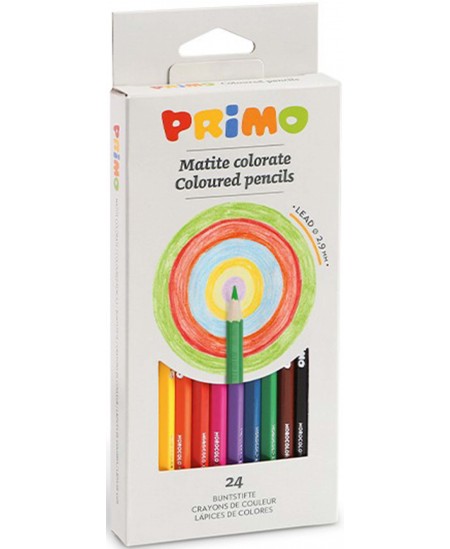 Krāsainie zīmuļi PRIMO, 24 krāsas