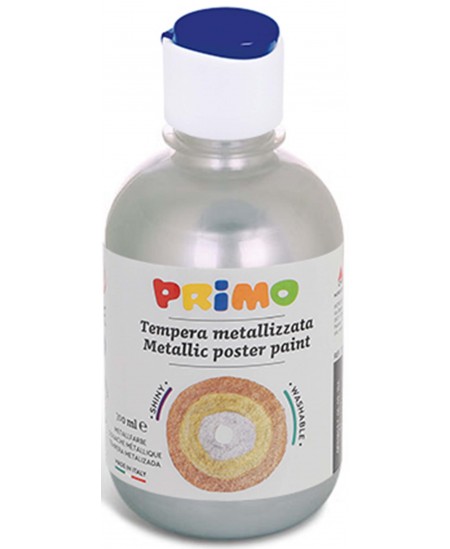 Guaša PRIMO, sudraba metāliska krāsa, 300 ml