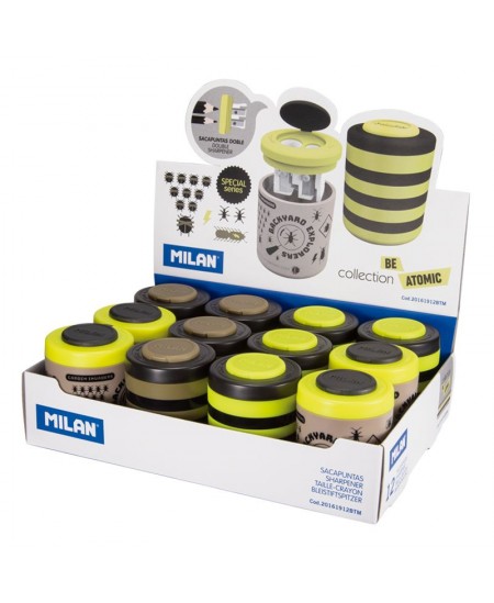 Asināmais ar konteineru MILAN Be Atomic, diviem caurumiem