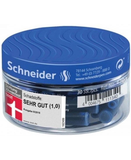 Tintes kapsulas SCHNEIDER, plastmasas trauciņā, zilas, 30 gab.
