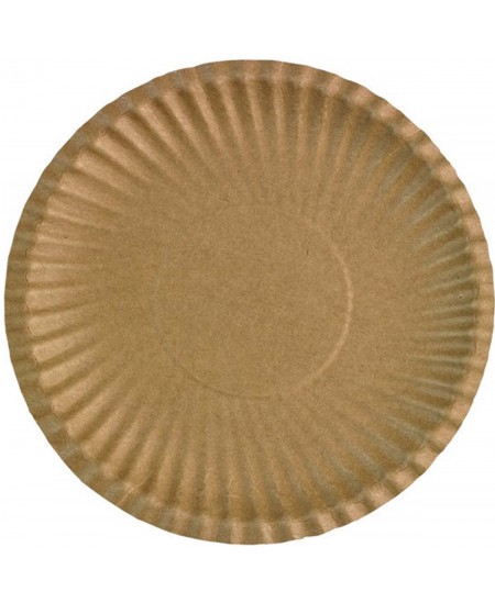 Vienreizlietojamie kraftkartona šķīvji, 15 cm, brūni, 100 gab.