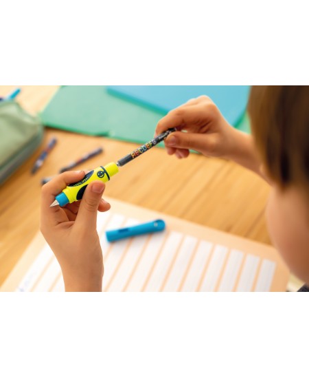 Tintes pildspalva PELIKAN Griffix-4, labročiem, Neon Fresh Blue, blisterī