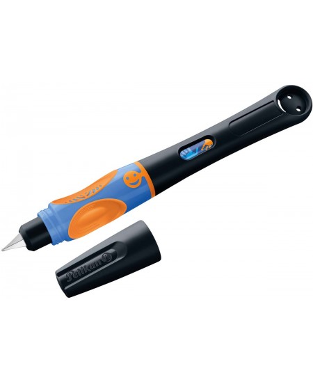 Tintes pildspalva PELIKAN Griffix-4, labročiem, Neon Black, blisterī